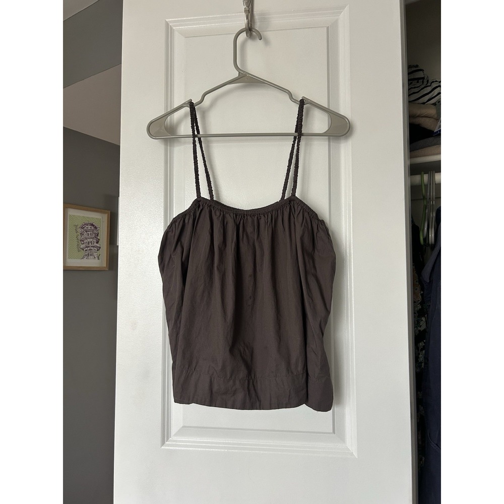 Free People Gray Boxy Oversized Cropped Loose Fit Tank Top Size Small